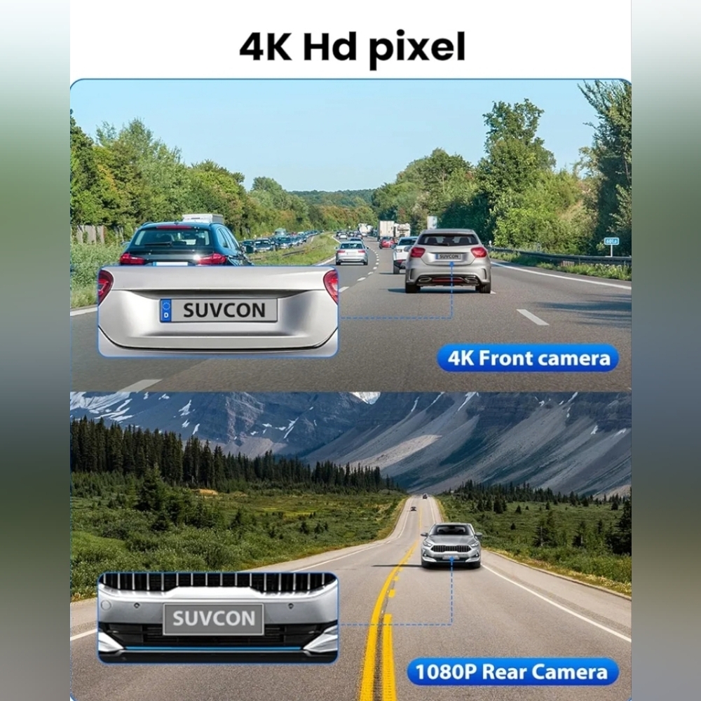 SUVCON 4K Ultra HD Dash Cam with WiFi - Picture 5 of 10